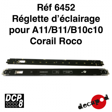 Réglette d'éclairage pour A11/B11/B10c10 Corail Roco [HO]