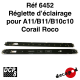 Réglette d'éclairage pour A11/B11/B10c10 Corail Roco [HO]