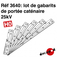 Lot de gabarits de portée caténaire 25kV [HO]