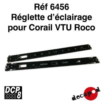 Réglette d'éclairage pour Corail VTU Roco [HO]