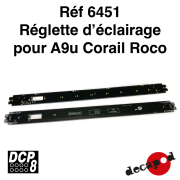 Réglette d'éclairage pour A9u Corail Roco [HO]