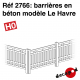 Barrières en béton modèle Le Havre [HO]