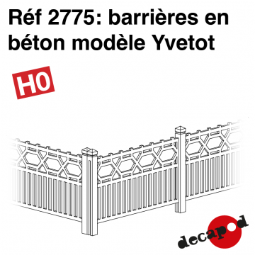 Barrières en béton modèle Yvetot [HO]