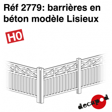 Barrières en béton modèle Lisieux [HO]