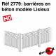 Barrières en béton modèle Lisieux [HO]