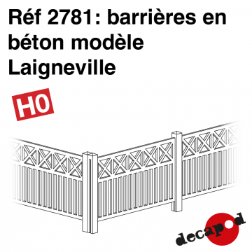 Barrières en béton modèle Laigneville [HO]