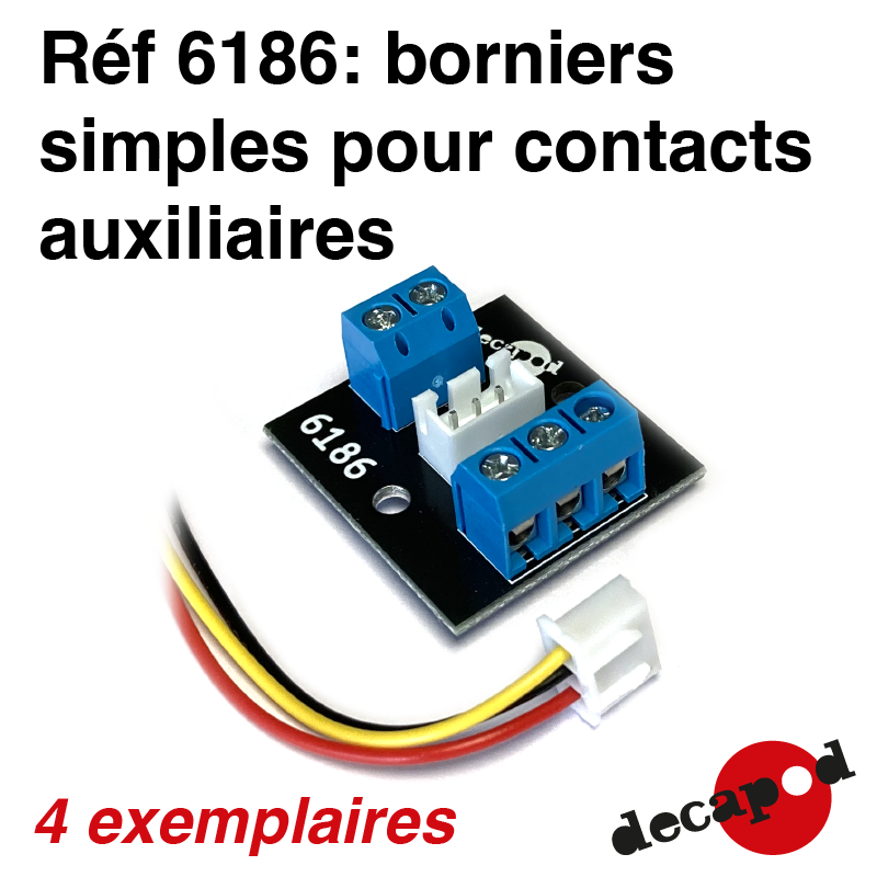 Borniers simples pour contacts auxiliaires - Decapod