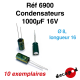 Condensateurs 1000µF 16V