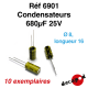 Condensateurs 680µF 25V