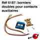 Borniers doubles pour contacts auxiliaires