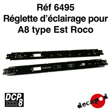 Réglette d'éclairage pour A8 type Est Roco [HO]