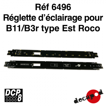 Réglette d'éclairage pour B11/B3r type Est Roco [HO]