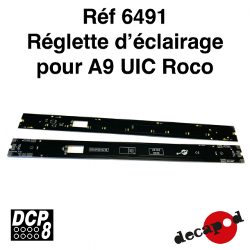 Réglette d'éclairage pour A9 UIC Roco [HO]