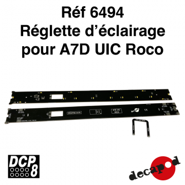 Réglette d'éclairage pour A7D UIC Roco [HO]