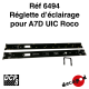 Réglette d'éclairage pour A7D UIC Roco [HO]