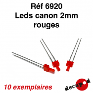 Leds canons 2mm rouges