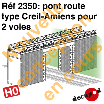 Pont route type Creil-Amiens pour 2 voies [HO]