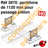 Portillons de 1120 mm pour passage piéton [HO]