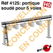 Portique soudé pour 5 voies (poutre de 26m25) [HO]
