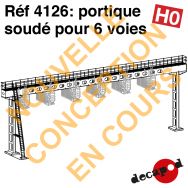 Portique soudé pour 6 voies (poutre de 30m) [HO]