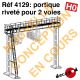 Portique riveté pour 2 voies (poutre de 12m) [HO]