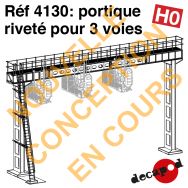 Portique riveté pour 3 voies (poutre de 17m50) [HO]