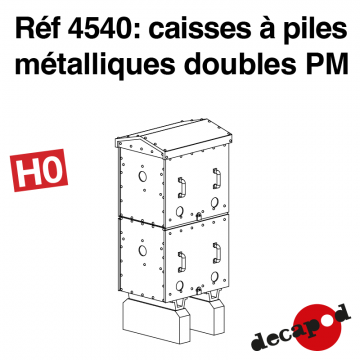 Caisses à piles métalliques doubles PM [HO]