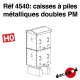 Caisse à piles métallique double PM [HO]