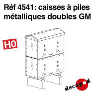 Caisse à piles métallique double GM [HO]