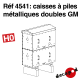 Caisse à piles métallique double GM [HO]