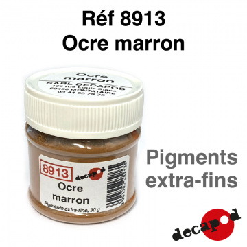 Terre à décor ocre marron