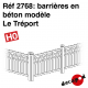 Barrières en béton modèle Le Tréport [HO]