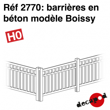 Barrières en béton modèle Boissy [HO]