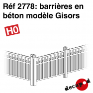 Barrières en béton modèle Gisors [HO]