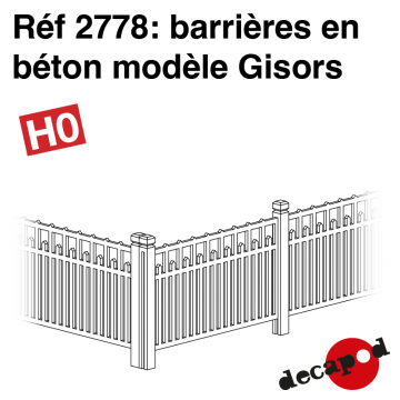Barrières en béton modèle Gisors [HO]
