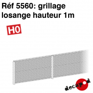 Grillage losange hauteur 1m [HO]