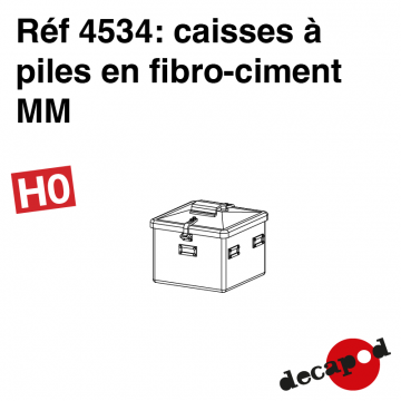 Caisse à piles en fibrociment MM [HO]