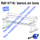 Bancs en bois montés peints patinés [HO]