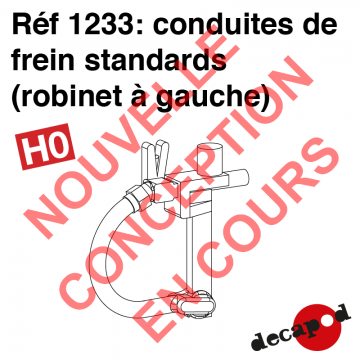 Conduites de frein standards (robinet à gauche) [HO]