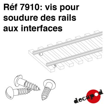Vis pour soudure des rails aux interfaces Vis pour soudure des rails aux interfaces