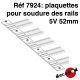 Plaquettes pour soudure des rails 5V 52mm