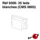 25 leds blanches (CMS 0805)