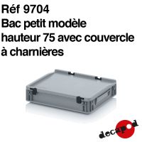 Bac petit modèle hauteur 75 avec couvercle à charnières