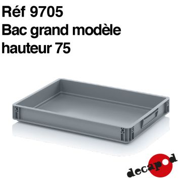 Bac grand modèle hauteur 75