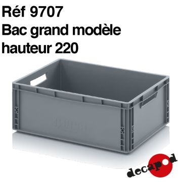 Bac grand modèle hauteur 220