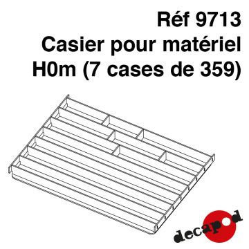 Casier pour matériel H0m (7 cases de 359 mm)