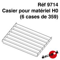 Casier pour matériel H0 (6 cases de 359 mm)