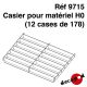 Casier pour matériel H0 (12 cases de 178 mm)