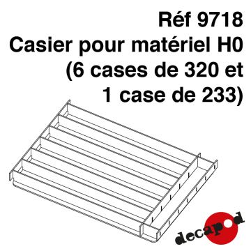 Casier pour matériel H0 (6 cases de 320 mm et 1 case de 233 mm)
