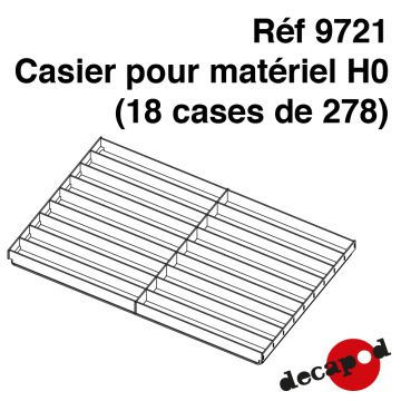 Casier pour matériel H0 (18 cases de 278 mm)